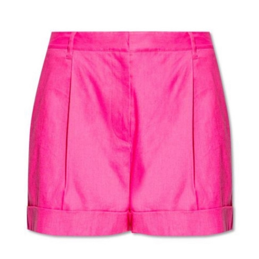Rag & Bone Magenta Ivy Pleated Linen Short Sz 12 - Picture 2 of 9